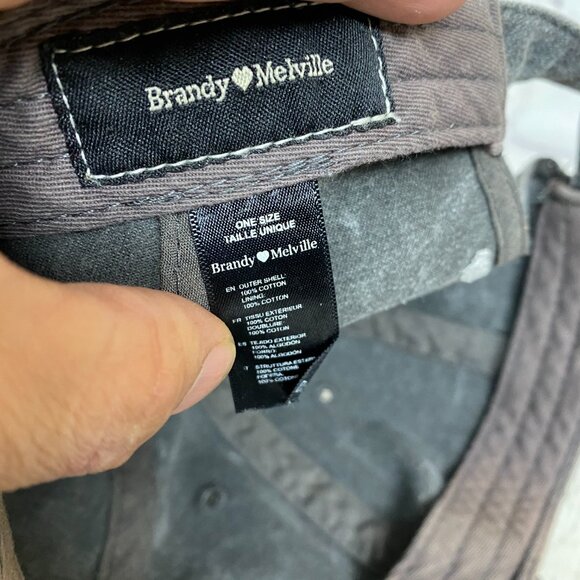 Dad Hat Cap Gray Strap Back California Embroidered Cursive Brandy Melville 1SIZE - Picture 8 of 8